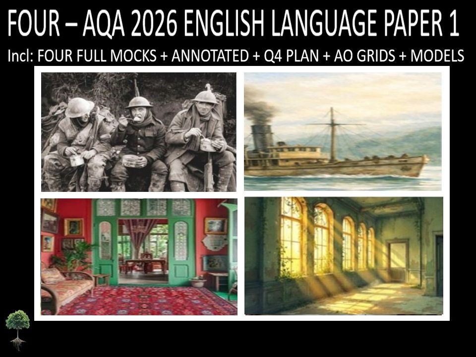 FOUR - AQA PAPER 1 | 2026 FULL MOCKS | ANNOTATED | Q4 PLAN | AO GRIDS | MODELS