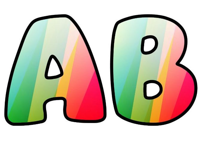 Art Colors Lines Flowing Alphabet Lettering Set | Classroom Display | Upper & Lowercase, 0-9