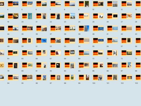Powerpoint Quiz about all Germany based on photo prompts for learners of German - 106 questions !