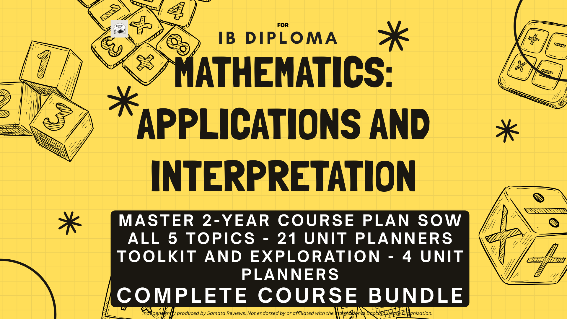 IB DP Mathematics AI: Complete Course Package - Full Curriculum Bundle - Master SOW, 50 Unit Planners for All 5 Topics