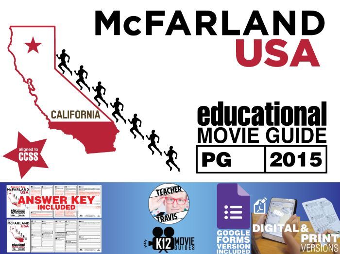 McFarland, USA Movie Guide | Questions | Worksheet | Google Form (PG