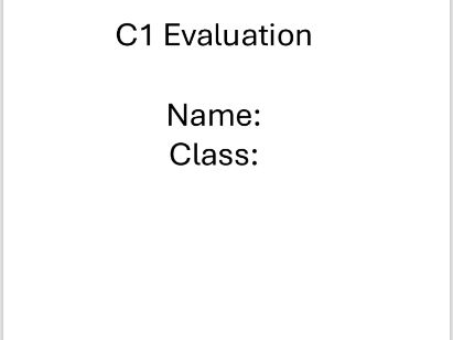 Drama Component 1 - Evaluation booklet
