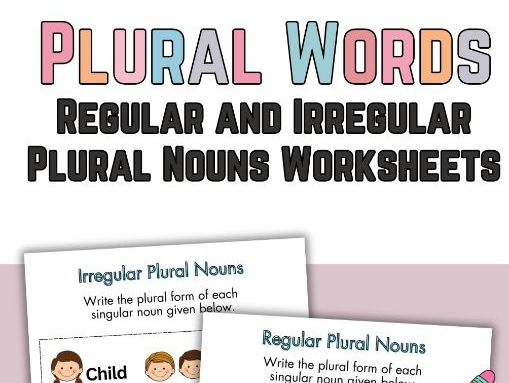 Regular and Irregular Plural Nouns Worksheets | ESL Grammar Activities