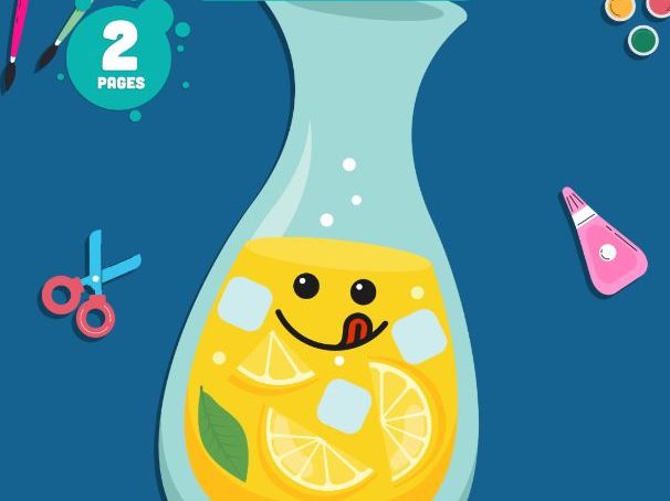 Lemonade Craft, Summer Craft, How to Make Lemonade Craftivity, Lemonade Day Activity