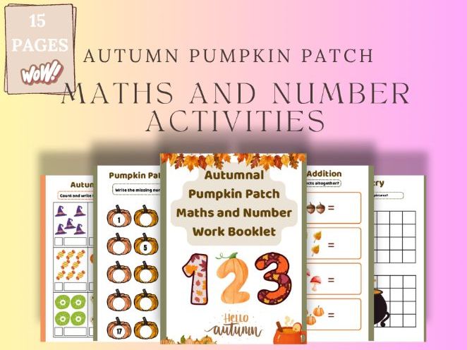 Autumn Pumpkin Number and Maths Booklet - EYFS and KS1