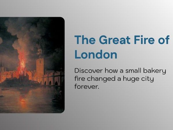 The Great Fire of London – KS1/KS2 History Lesson