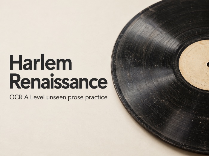 Harlem Renaissance: OCR A Level Unseen Prose Practice