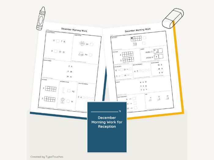 December Morning Work for Reception | 40 pp