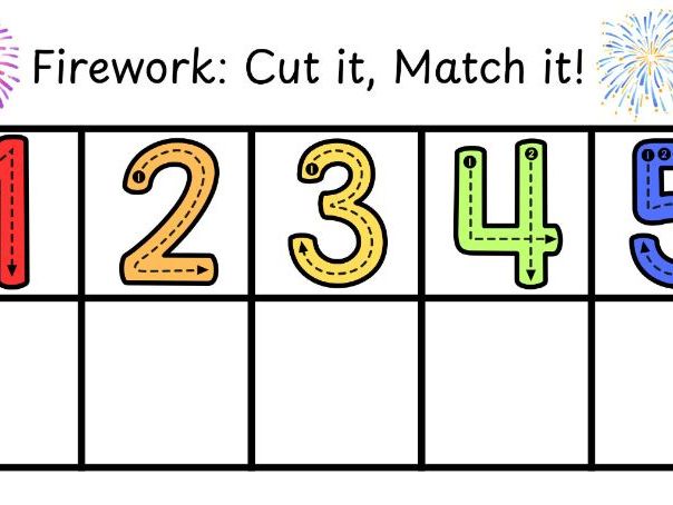 Rocket Cut it, Match it! Scissor Skills Early Maths Fine Motor Early Years Nursery and Reception