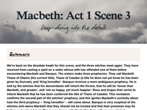 Macbeth scene-by-scene: act 1, Scene 3