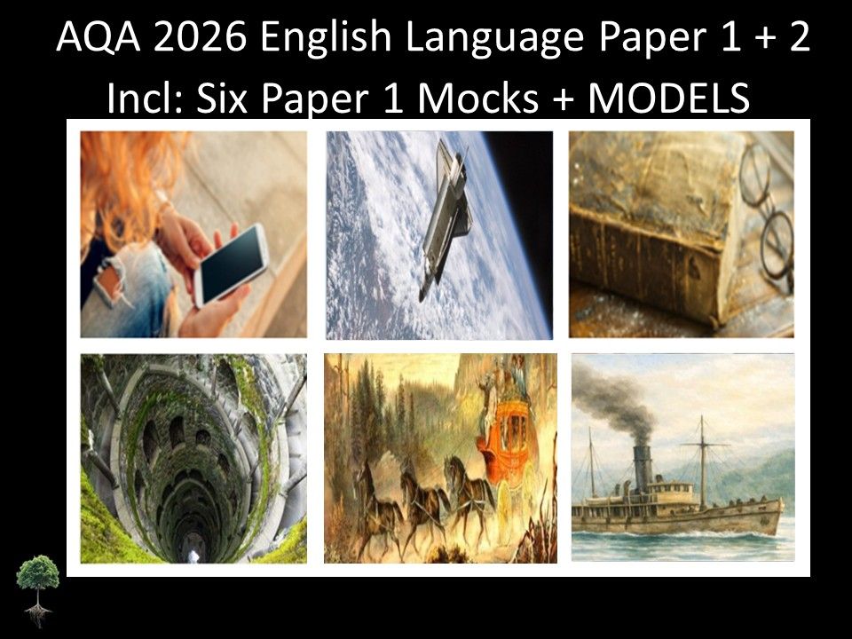 Six AQA 2026 GCSE English Language Paper 1 + 2 Mocks | Models