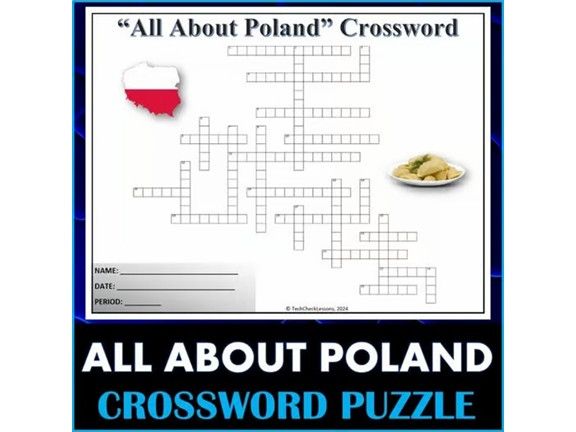 All About Poland - Crossword Puzzle Activity Worksheet