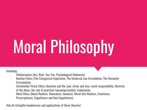 A Level Philosophy AQA Moral Philosophy Teaching Resources A Level Philosophy AQA Moral Philosophy Teaching Resources