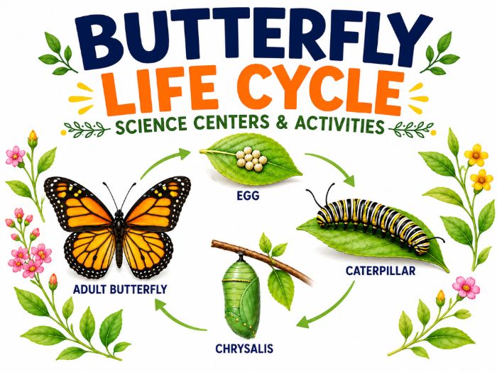 Butterfly Life Cycle Worksheets & Science Centers | Metamorphosis Activities | Kindergarten–2nd
