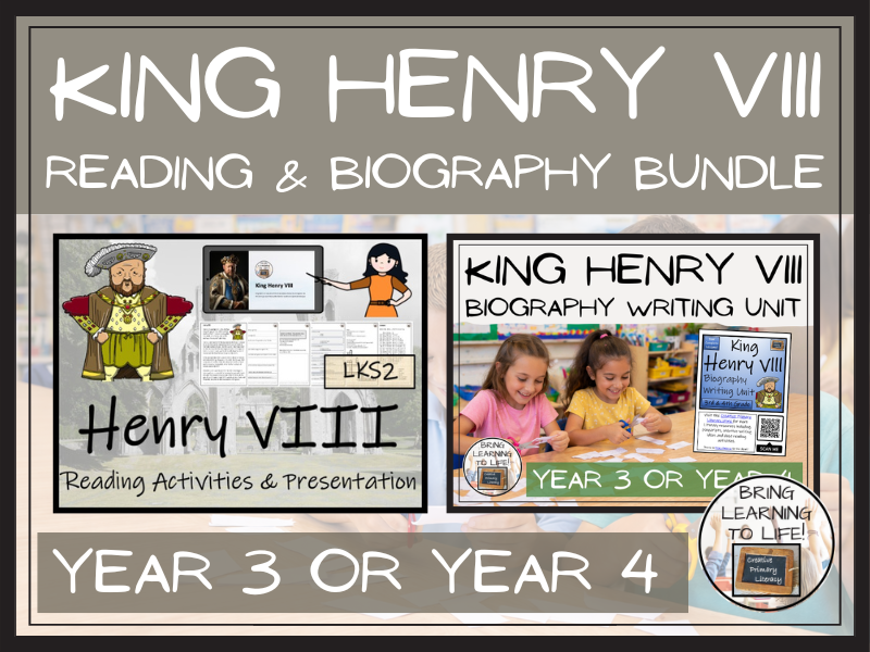 King Henry VIII Reading Comprehension & Biography Bundle | LKS2
