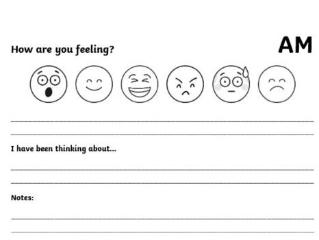 Daily wellbeing template