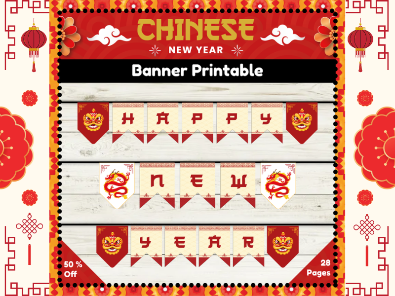 Celebrate Chinese New Year 2024 with Vibrant Classroom Decoration Banners !