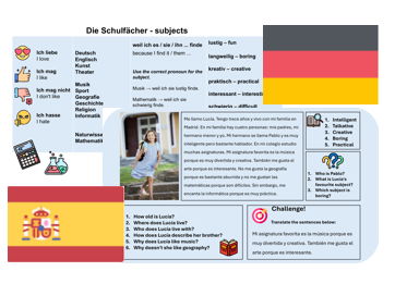 School Subjects (German & Spanish) – Ready-to-teach