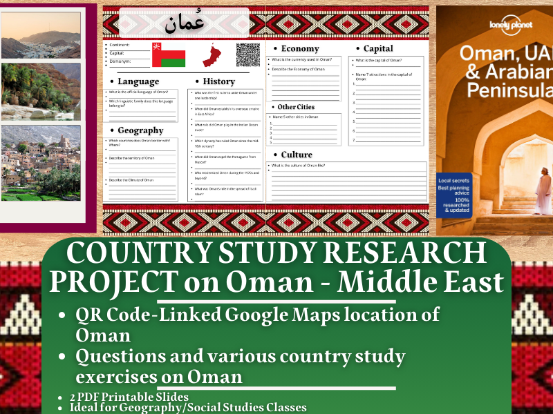 Country Study Research Project - Oman - Social Studies Report - Middle East