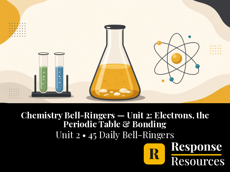 Chemistry Bell Ringers Unit 2 - 45 Daily Warm-Ups (Grades 9-12)
