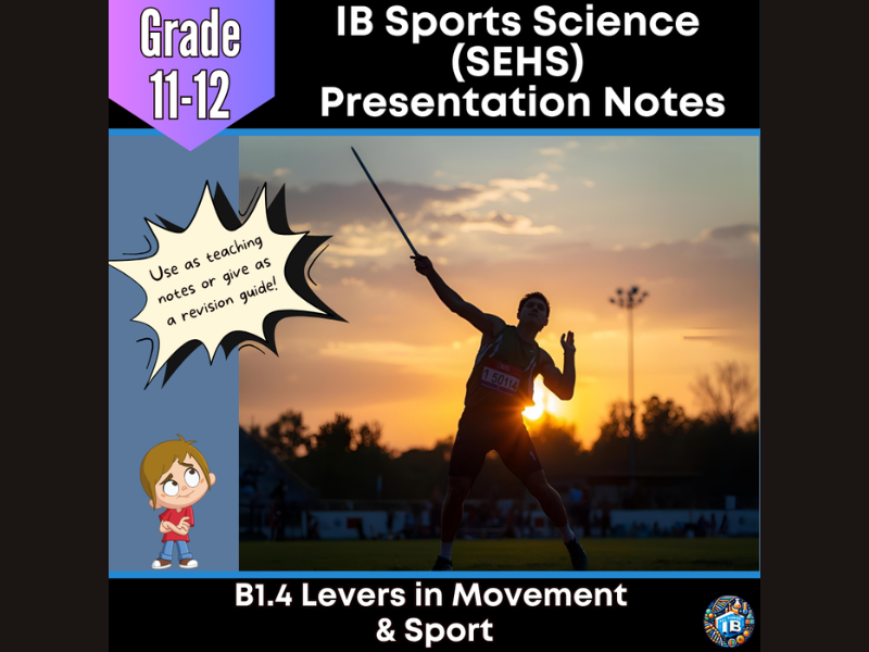 IB SEHS B1.4: Levers in Motion Teaching Notes & Revision Guide 2026