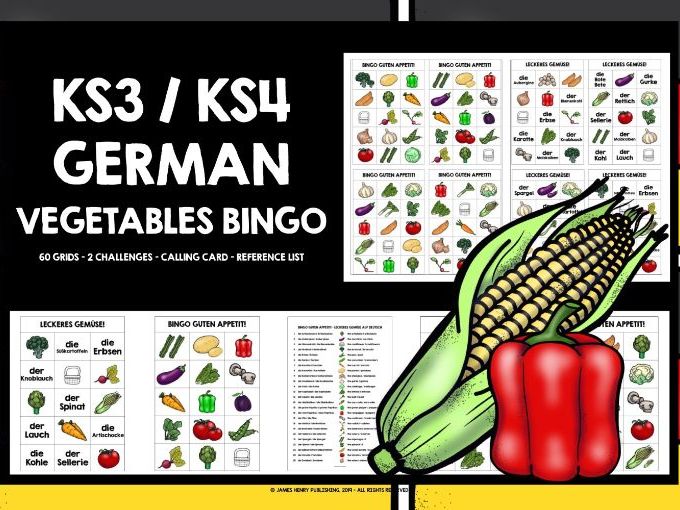 GERMAN VEGETABLES BINGO