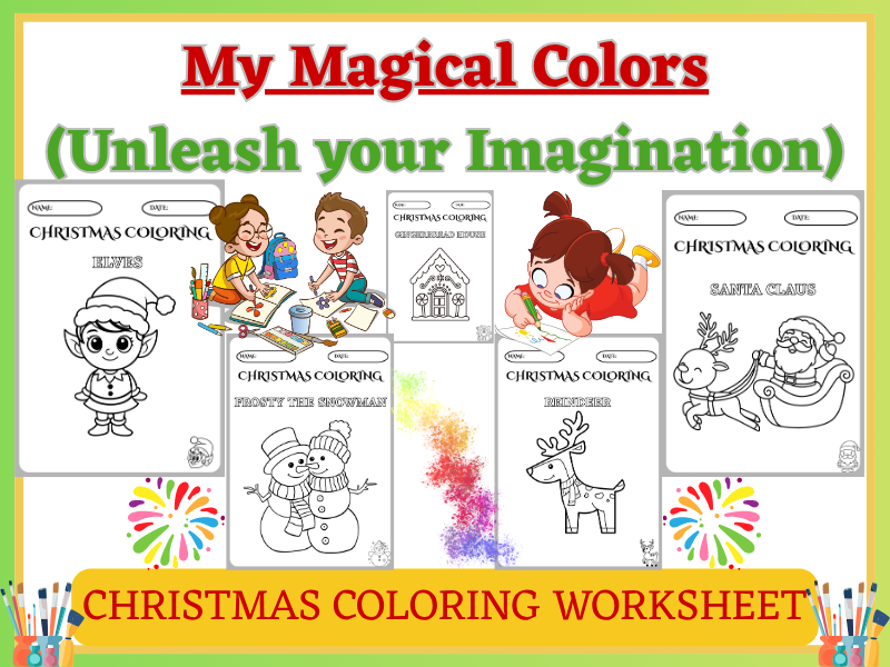 Art & Coloring worksheet – Creative Fun for Students (CHRISTMAS COLORING worksheet)