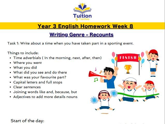 8. Year 3 - Creative Writing & Spelling Practice