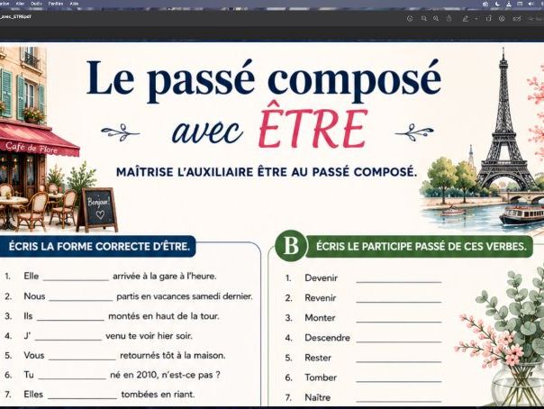 LE PASSE COMPOSE AVEC ETRE