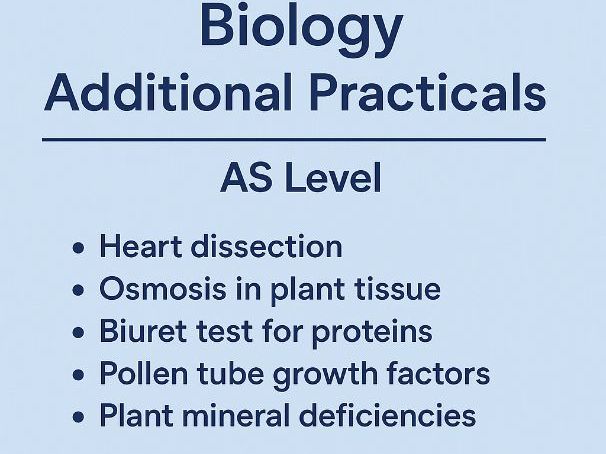 Edexcel IAS Biology Recommended Additional Practicals Guide