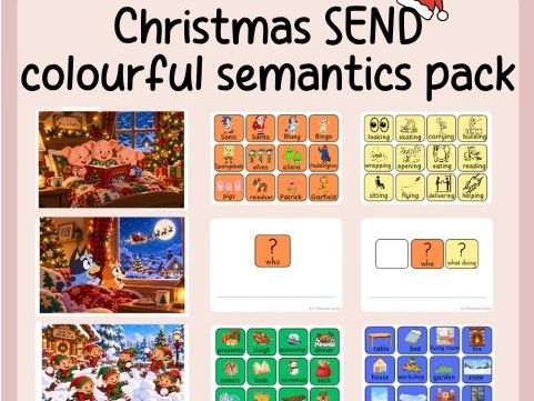 Christmas themed- colourful semantics SEND pack | Teaching Resources