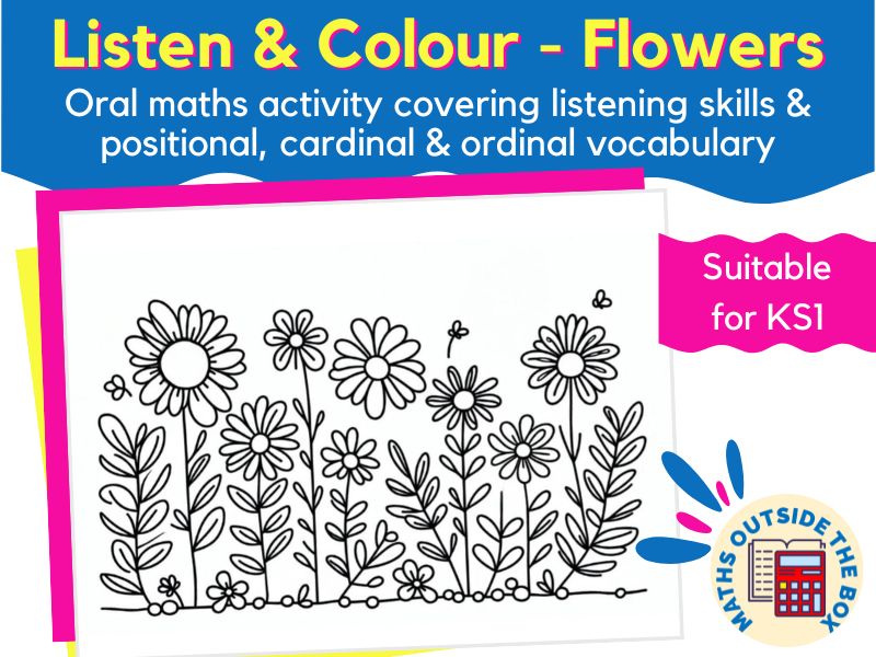 Listen and Colour for KS1 - Flowers