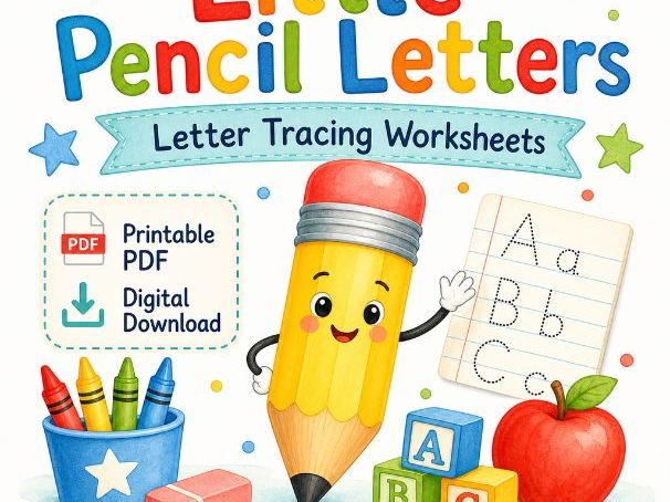 Little Pencil Letter Worksheets for Kids