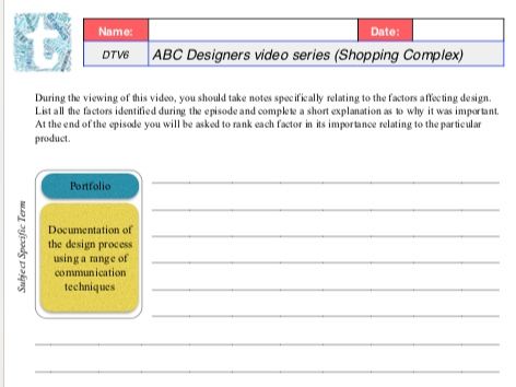 Worksheets for the ABC series "Designers"