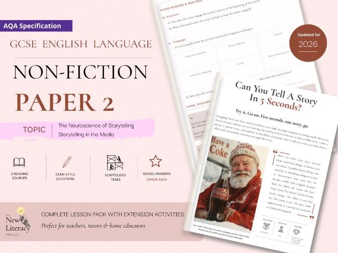AQA English Language Paper 2 - Full practice paper, mark scheme and model answers