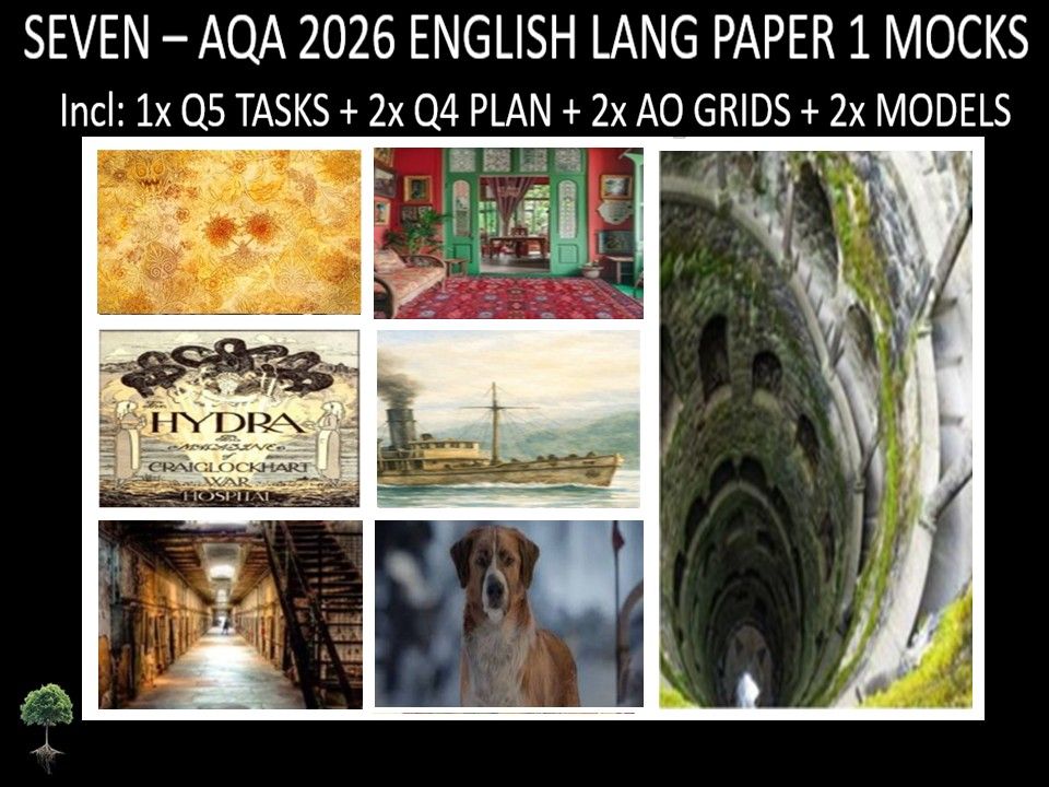 SEVEN - AQA PAPER 1 | 2026 FULL MOCKS | Q5 TASKS | Q4 PLAN | AO GRIDS | MODELS