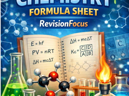 CIE A level Chemistry Formula sheet