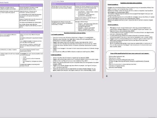 GCSE Geography Exam 2026 Natural Hazards Areas of the Spec