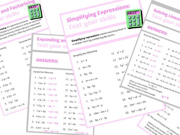 Year 11 Edexcel GCSE Foundation Maths Revision PPT (Algebra Paper 1 topics)