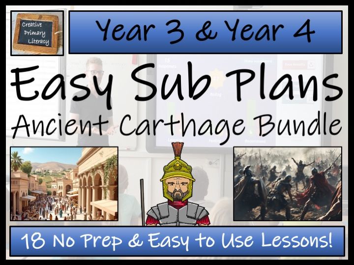 Emergency Sub Plans | Ancient Carthage Bundle | Year 3 or Year 4