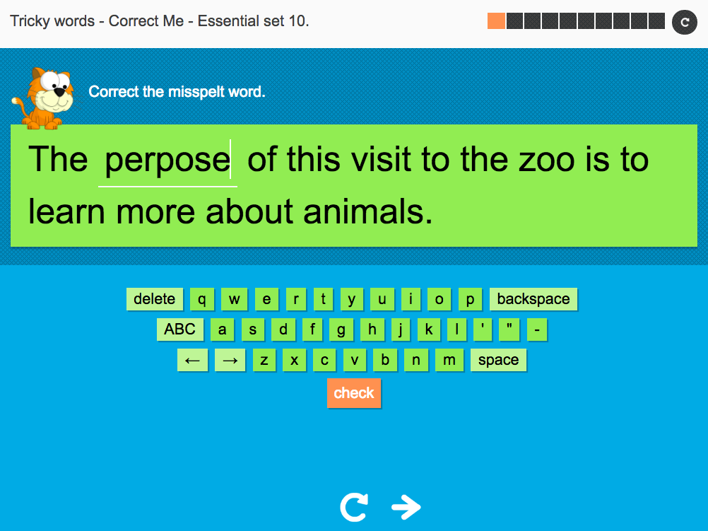 Tricky Words Spelling Interactive Exercise 10 - Essential Level - KS3 Spag