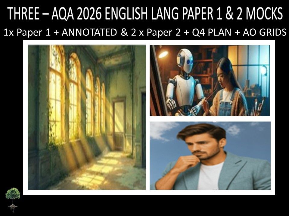 THREE - AQA PAPER 1 & 2 | 2026 FULL MOCKS | ANNOTATED | Q4 PLAN | AO GRIDS