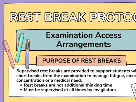 Rest Break Protocol for Exams | JCQ-Compliant Guidance (GCSE & A Level)