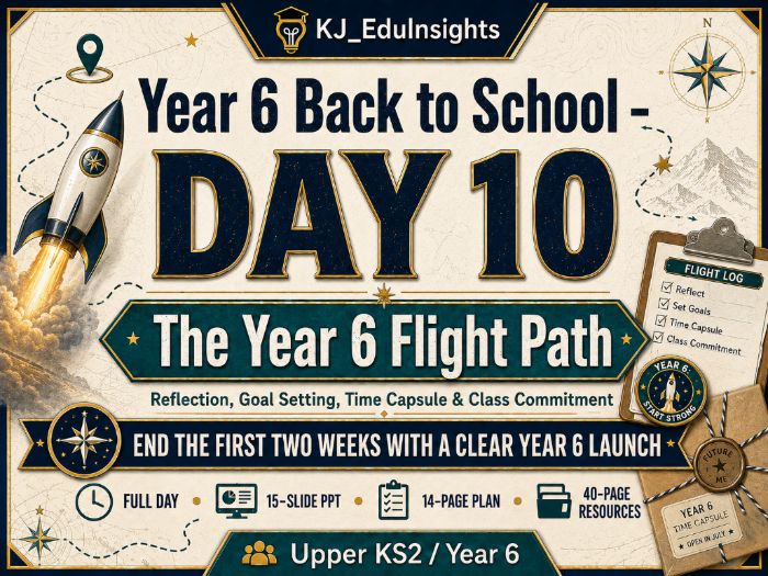 Year 6 Back to School: Day 10 – Reflection, Goal Setting, Time Capsule & Class Commitment