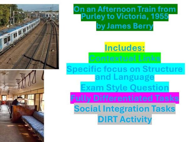 AQA: World and Lives: On an Afternoon Train to Purley from Victoria