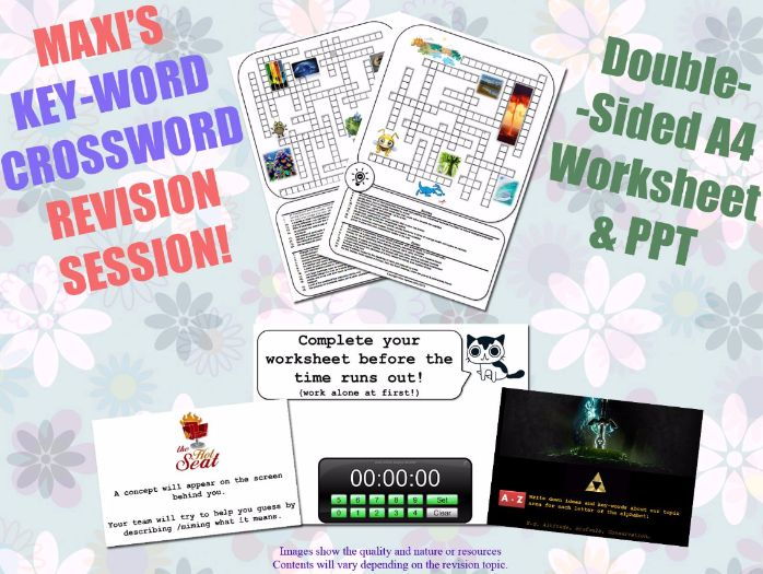 Drama GCSE Key-Word Revision Sessions [Crosswords & Games] (Exam Preparation)