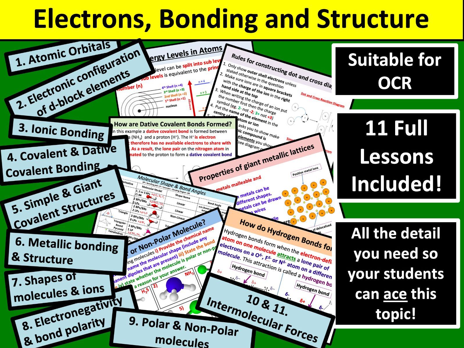 Electrons, Bonding & Structure