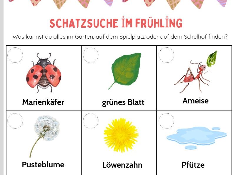 German - Spring Treasure Hunt