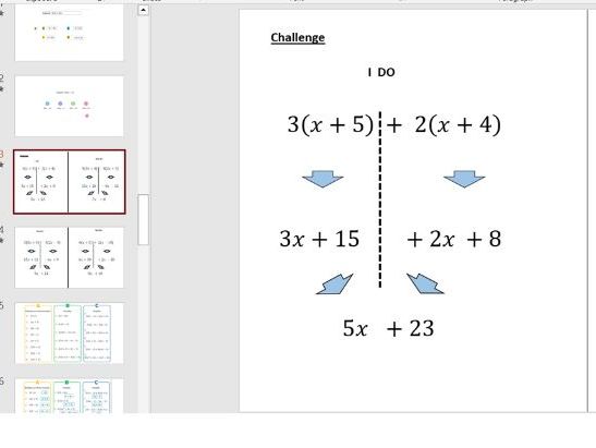 Expand and Simplify Single Brackets