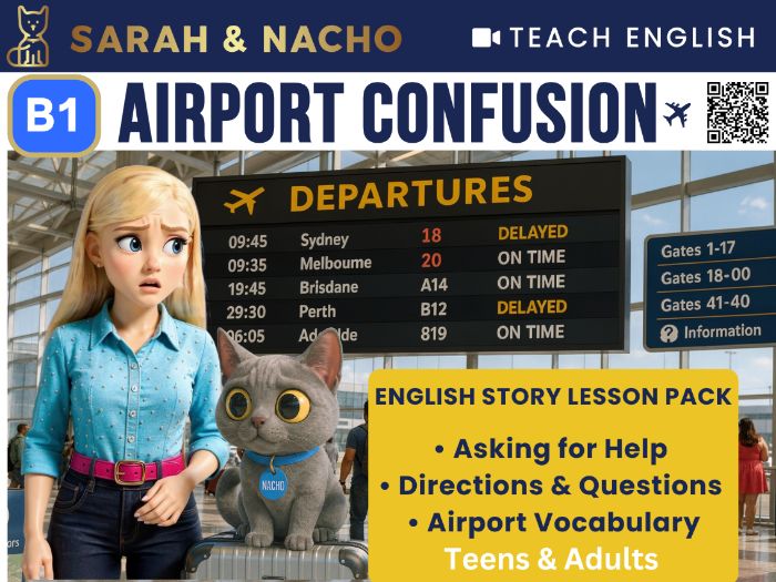 Airport | B1 ESL Travel English Video Lesson